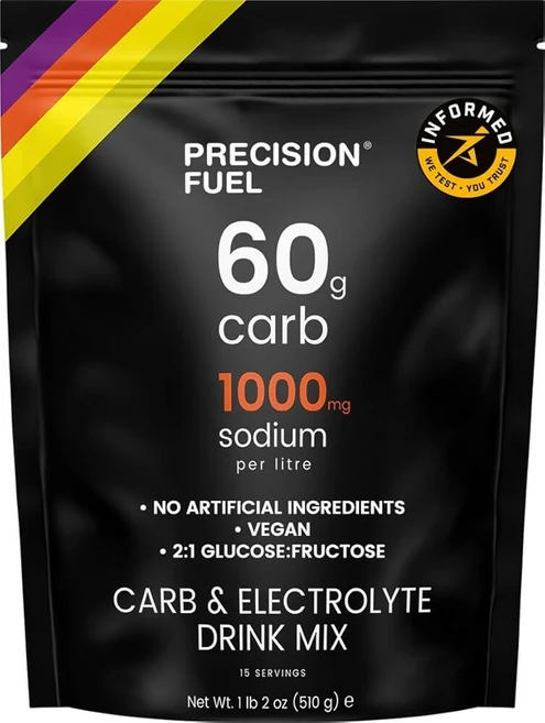 Precision Fuel PF 60 탄수화물 및 전해질 음료 믹스 파우더 수분 공급 및 에너지용 - 지구력 스포츠 영양 비건 저장성 - 탄수화물 60g 리터당 나트륨 1, 1.12 Pound (Pack of 1), 1개 - 쿠팡