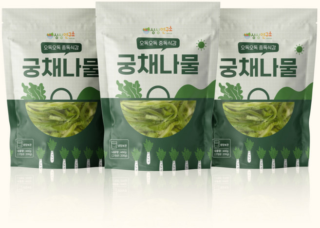 싱싱연구소 특등급 궁채 오독식감 불린 궁채나물, 200g, 3개