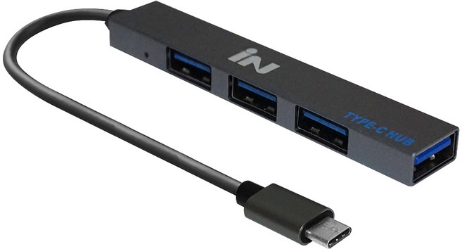 USB허브 C타입 to USB3.0 4포트 INV072, 선택없음, 1개