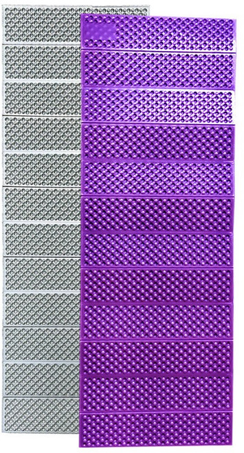 星攀戶外 登山折疊蛋巢睡墊 1.6cm 防潮墊 輕量化 (無附袋.有束帶), 紫色/一面銀一面紫(無附袋.有束帶)