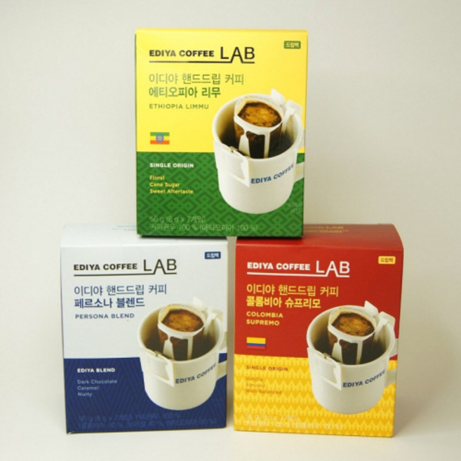 EDIYA 이디야 드립백 3종 택1 핸드드립 드립커피 카페커피, 8g, 7개입, 1개