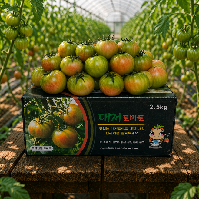 [재구매율높은] 정품 대저 짭짤이 토마토, 1박스, 2.5kg (L)