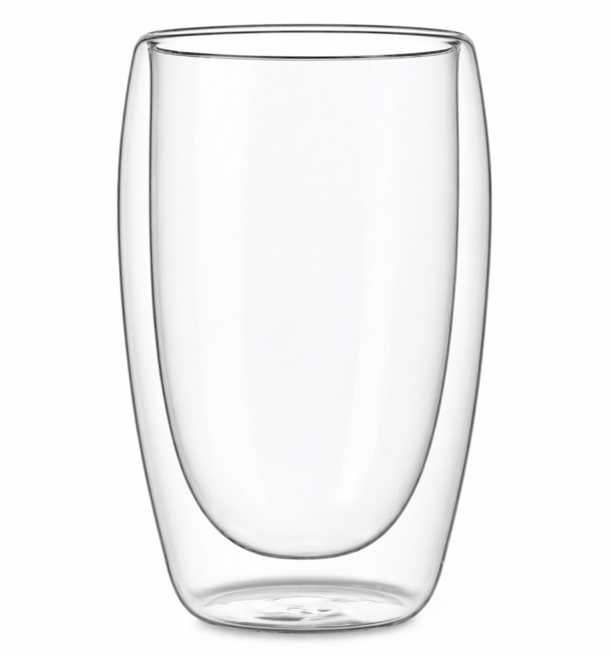 보온 보냉 이중층 내열 디자인 유리컵 찻잔 커피컵 맥주컵 더블월 글라스, 450ml, 1개