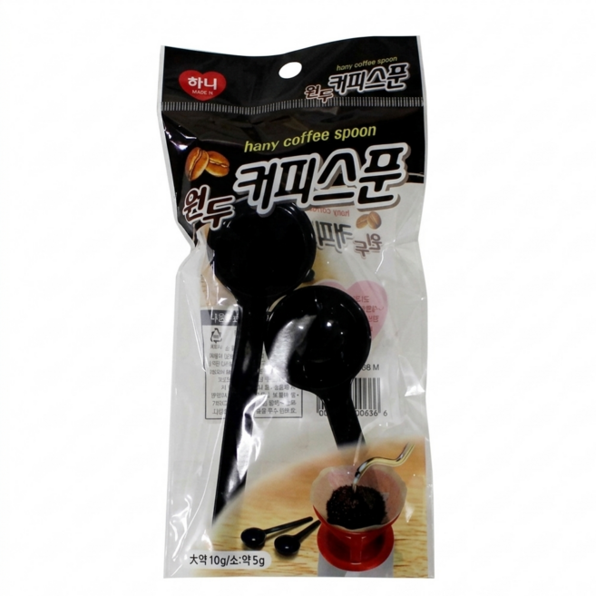캐시파인드 커피 스푼 계량 커피 만들기 원두 스푼 2p 5g 10g, 블랙, 2개