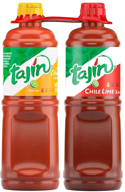 Tajin 프루티 샤모이 소스 436g(15온스) 및 마일드 핫 소스 436g(15.5온스) 번들 (2팩)