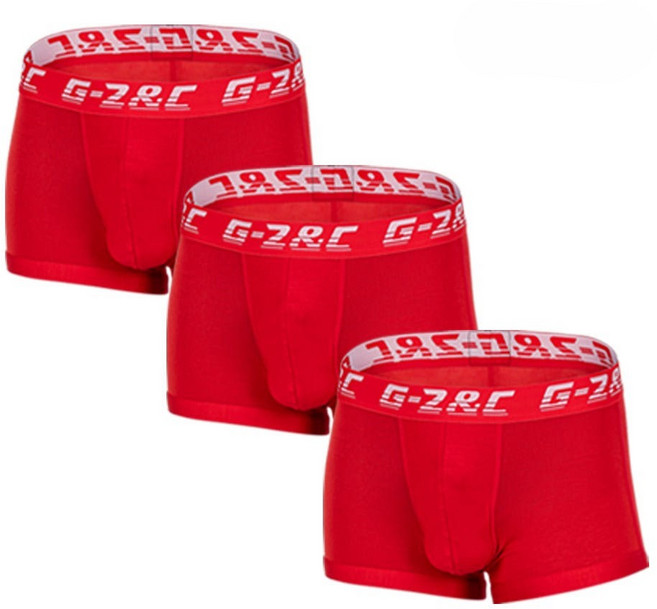 남성 분리형 투포켓 기능성 드로즈 레드화이트 3종세트