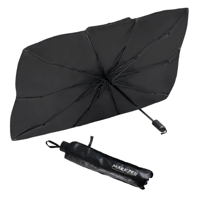 마크젠 앞유리 차량용 햇빛가리개 우산형, 블랙, 1개