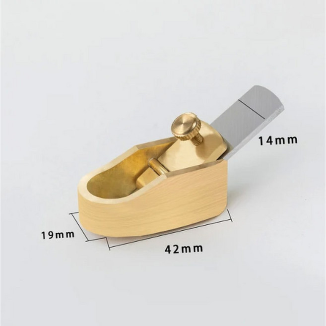 다양한 크기의 구리 황동 볼록 평평한 바닥 바이올린 가장자리 평면 대패 목공 커터 푸시 수공구, 색상: 4. Convex (Blade 14mm), 1개