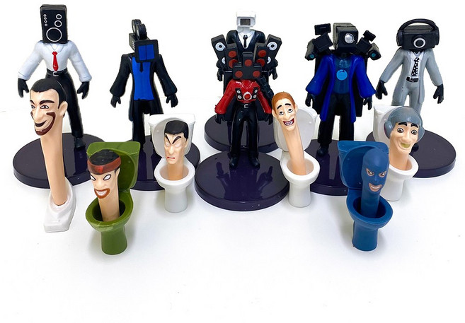 스키비디 토일렛 Skibidi toilet 크앤비 피규어 12종 B세트, 1세트