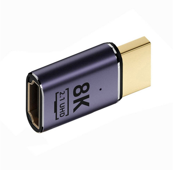케이블cc 8K 60Hz 마그네틱 커넥터 타입 A HDMI 2.1 노트북 HDTV 100CM용 남성용 비디오 케이블, Male to FeMale Adapter, 1개