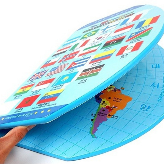 KY I&D 블럭 공룡키트 만국기 비눗방울, 선택02.50개국세계지도만국기, 1개