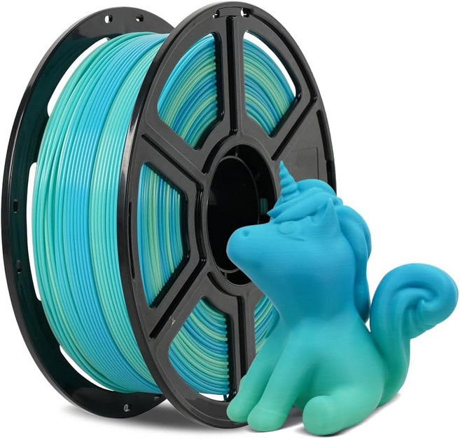 FLASHFORGE PLA 레인보우 필라멘트, 그라데이션 옐로우 블루