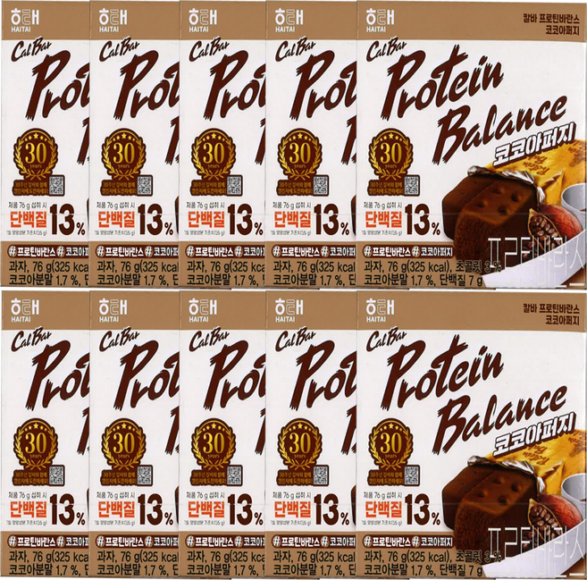 칼바프로틴발란스 코코아퍼지, 76g, 10개