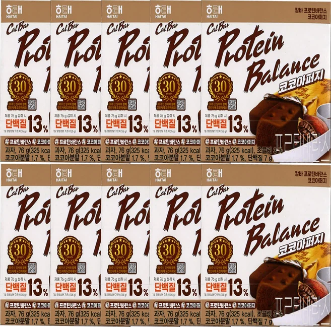 칼바프로틴발란스 코코아퍼지, 76g, 10개 - 쿠팡