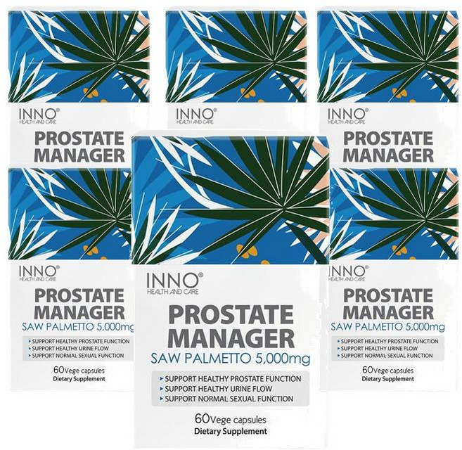 이노 프로스테이트 매니저 쏘팔메토 5000mg 60캡슐x6팩, 6개, 60정