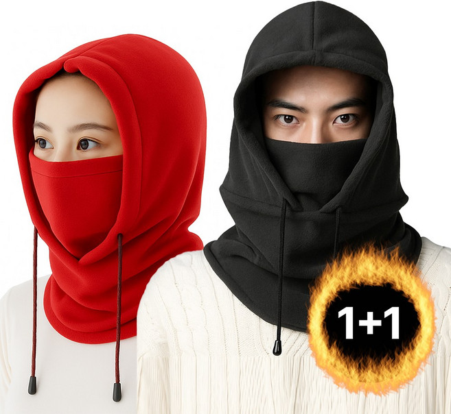 에스핀 남녀공용 후드넥워머 바라클라바 1+1 기모 겨울 방한 마스크 라이딩