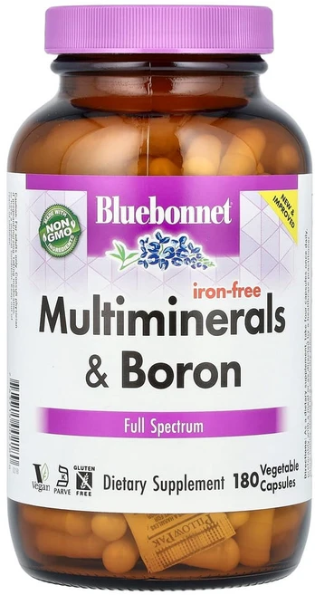 블루보넷뉴트리션 종합 미네랄 플러스 보론 철분 무함유 베지 캡슐 180정, 1개 - 쿠팡
