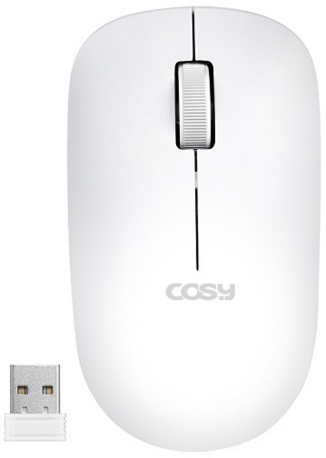 코시 무선 광마우스 M2237WL 슬림 무소음 화이트, 코시 무선 광마우스, M2237WL 슬림 무소음 화이트