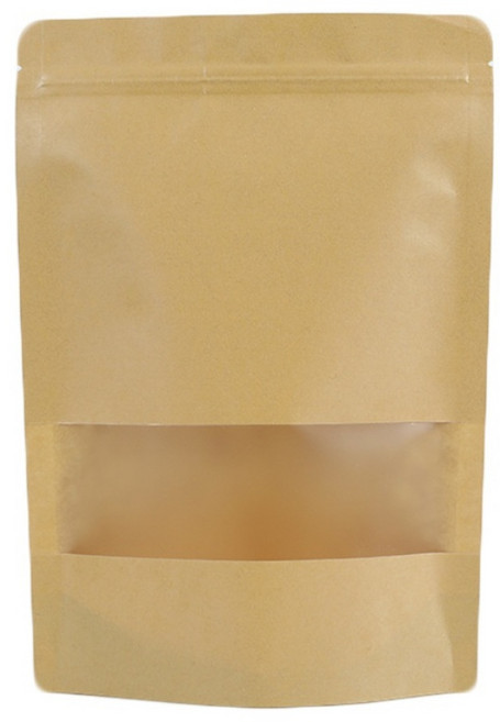 스탠드 소분 커피 봉투 크라프트 창 200g용, 14 x 22 cm, 50개입, 2개