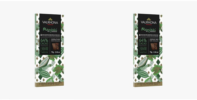 Valrhona 발로나 만자리 0.64 다크 초콜릿, 70g, 2개