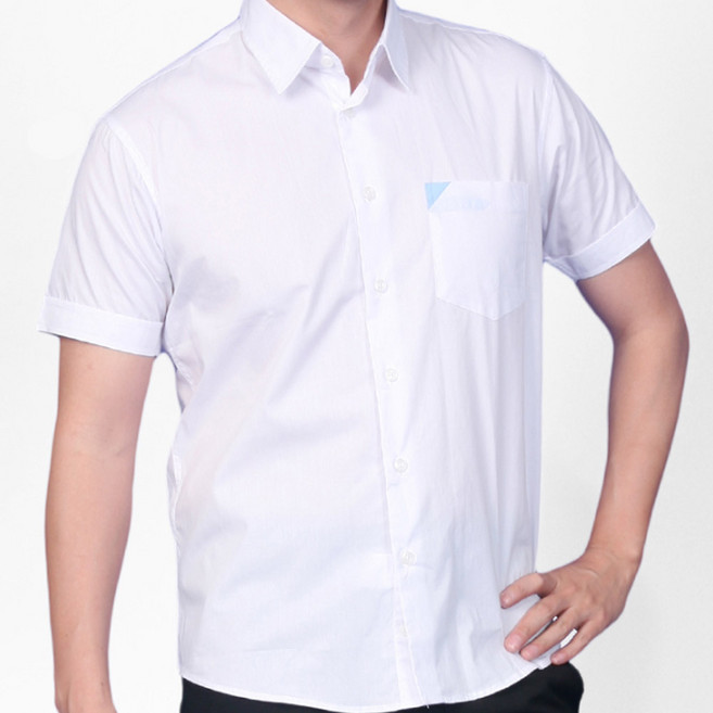 반팔셔츠 슬림핏 화이트 캐주얼 정장 남자 SE147