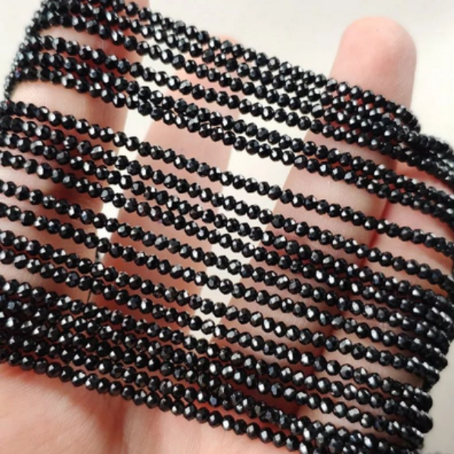 블랙 스피넬 2.5mm 컷팅 원석 DIY 천연석 재료