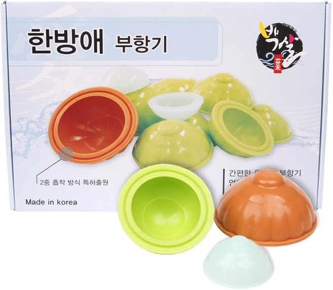 한방애 부항기12컵 실리콘부항 사우나 (수동식부항기), 1개