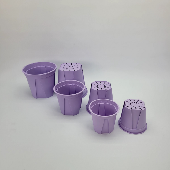 청연 국내산 원형슬릿화분 보라 플라스틱화분 플분 원형화분, 1개