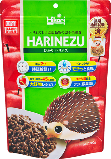 Hikari HARINEZU 刺蝟飼料 完整營養配方 柔軟易食 減少異味 提升刺蝟健康與活力, 300g, 1包