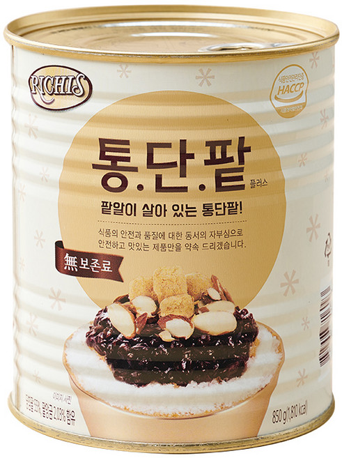 리치스 통단팥 플러스, 850g, 1개