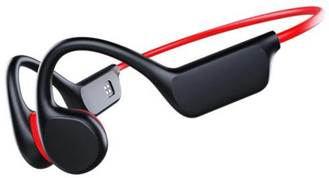 [골전도이어폰] 골전도 이어폰 POLVCDG 헤드셋 IPX8 32GB 블루투스 5.3 무선 마이크 포함 방수 수영 2024 신제품, X7-Black, X7Black