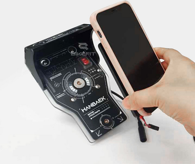 오토바이 퀵배달용 자석식 핸드폰 거치대 미러형 핸들바형 선바이저 방수, 미러형+아이폰용 충전케이블