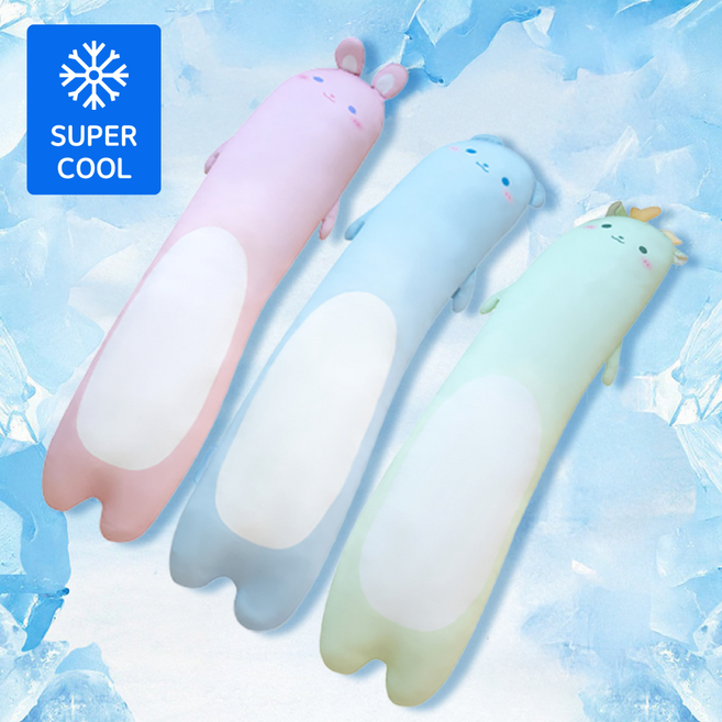 애니멀 냉감 여름용 쿨링 바디필로우 [90cm], 블루
