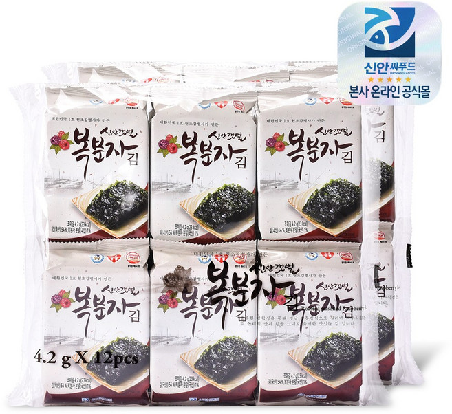 신안1956_복분자김(4.2g)x24봉 /신안김/복분자김/재래김/신안 청정해역 지주식 원초 사용, 24개, 4.2g