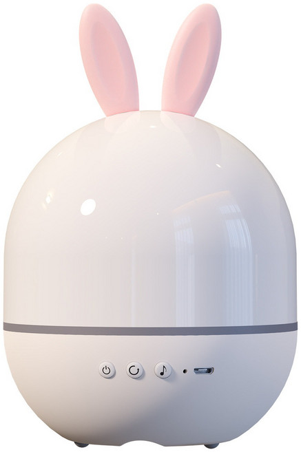 DIU 新款萌兔星空檯燈投影燈八音盒兒童旋轉臥室夢幻小夜燈禮物, 181兔子基礎款:1W