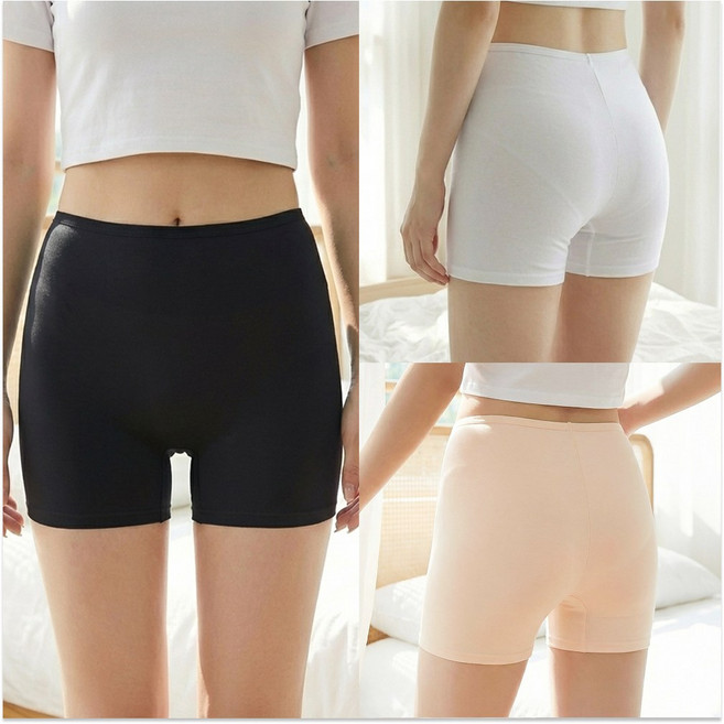 온더리스 여성 학생용 데일리 부드러운 3부 속바지 3종