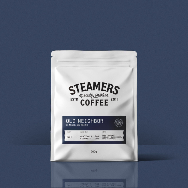 [스티머스커피] 올드네이버 캐주얼 블렌드 (Dark) 200g, 1개, 에스프레소(고움)
