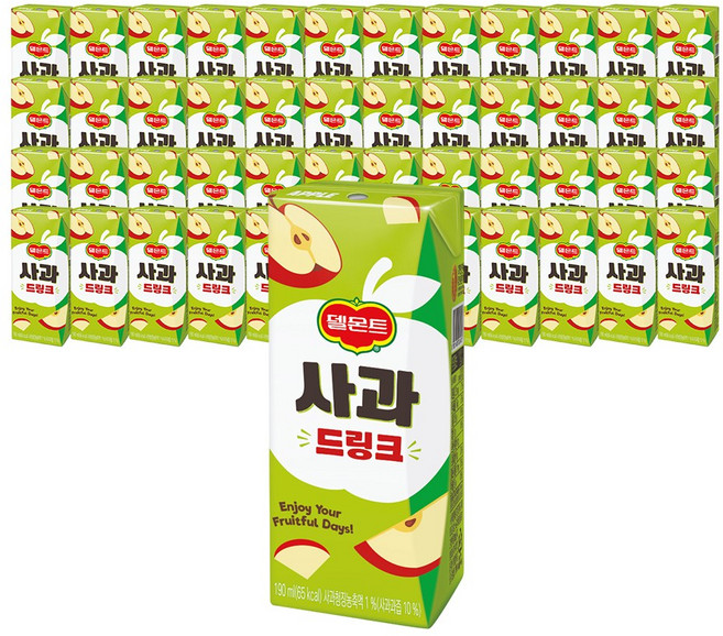 델몬트 사과 드링크, 190ml, 48개