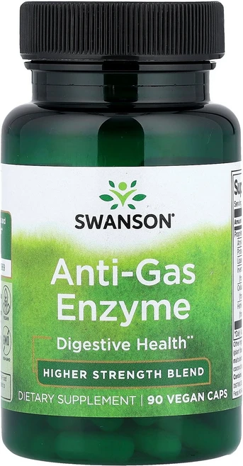 스완슨 가스방지 소화효소제 아밀라아제효소 프로테아제 90정, 1개 - 쿠팡