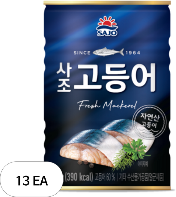 사조 고등어 통조림, 300g, 13개