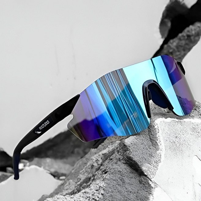 매트릭스 스포츠 변색 선글라스 고글 무프레임, 블랙블루파노라마, 1개