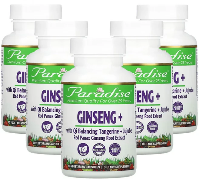 파라다이스허브 인삼+ 베지 캡슐 60정, 5팩 - 쿠팡