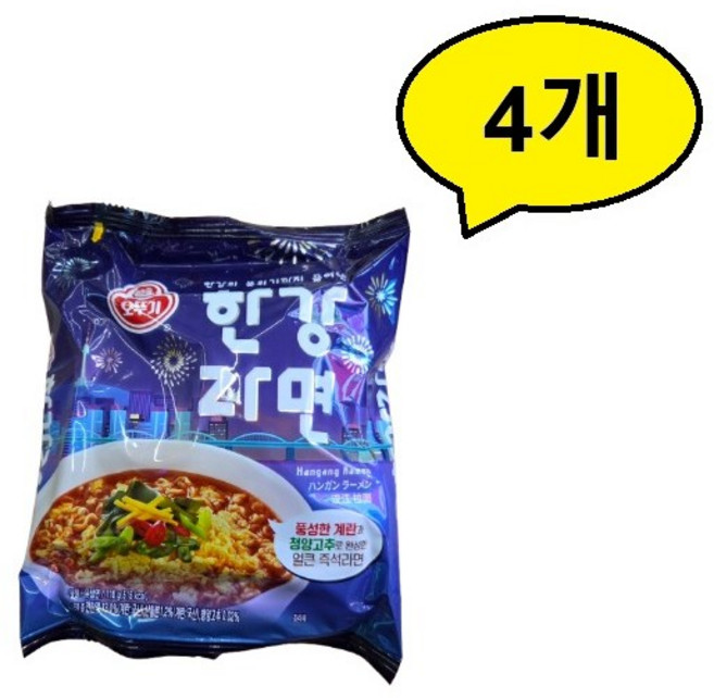 오뚜기 한강라면 110g, 4개