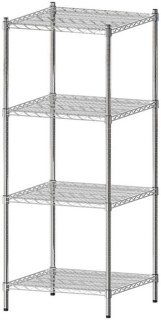 【dayneeds】荷重型 60x60x150公分 四層電鍍(鎖管)波浪架, 1個