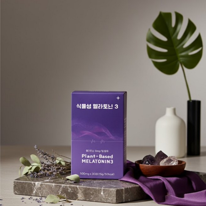 식물성 멜라토닌 3mg 함유 멜라톤 식약청인증 HACCP 영양제, 1박스, 30정
