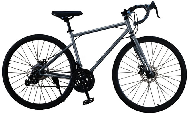 BIKEONE L3 LITE 21速復古鋼管公路車，SHIMANO變速，雙煞車設計，高CP值通勤首選, 鐵灰, 1個, 700吋