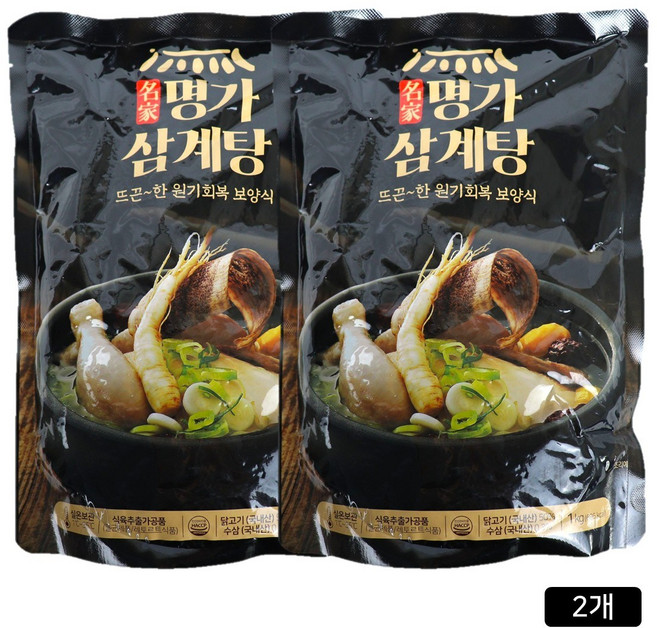 [홈쇼핑] 최인선셰프의 명가 삼계탕, 2개, 1kg