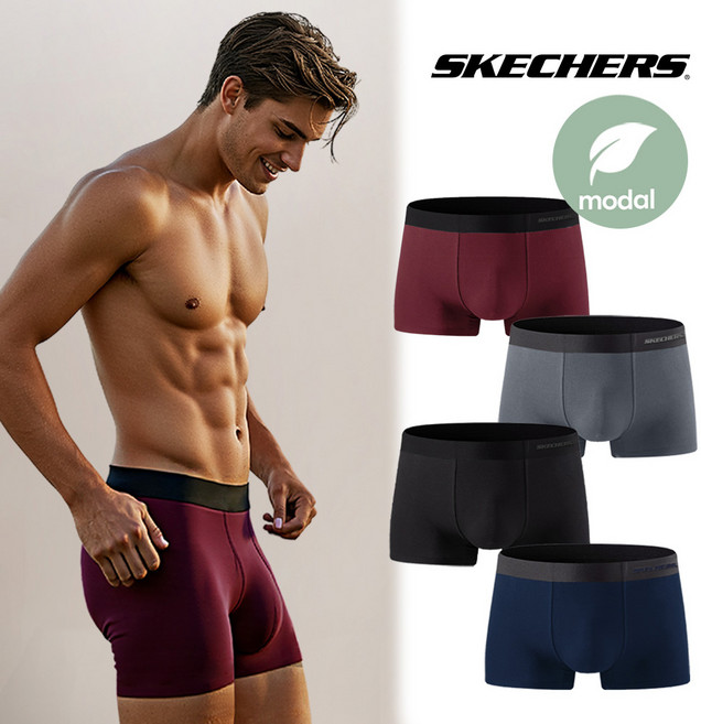 스케쳐스 남자 심리스 모달 드로즈 팬티 4장세트
