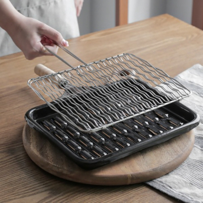 가정용 직화구이 스텐 석쇠그릴 캠핑용 바베큐그릴