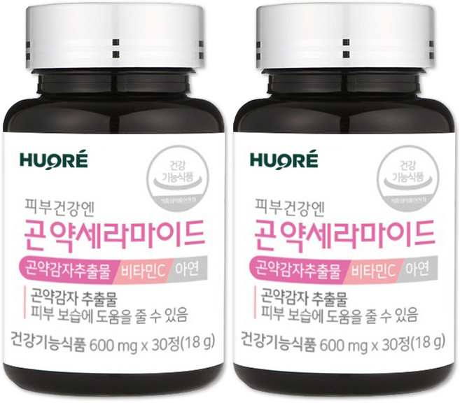 피부건강엔 곤약 세라마이드 2병 내츄럴가이아, 2개, 30정